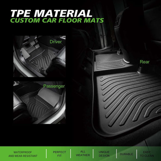 Dywaniki Samochodowe VW Golf 8 2021-2025 - TPE - Ochrona Wszystkie Pory Roku - Pełny Zestaw Przód i Tył