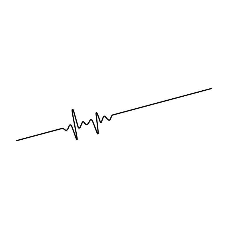 Naklejka Samochodowa Elektrokardiogram - Kreatywna Personalizacja