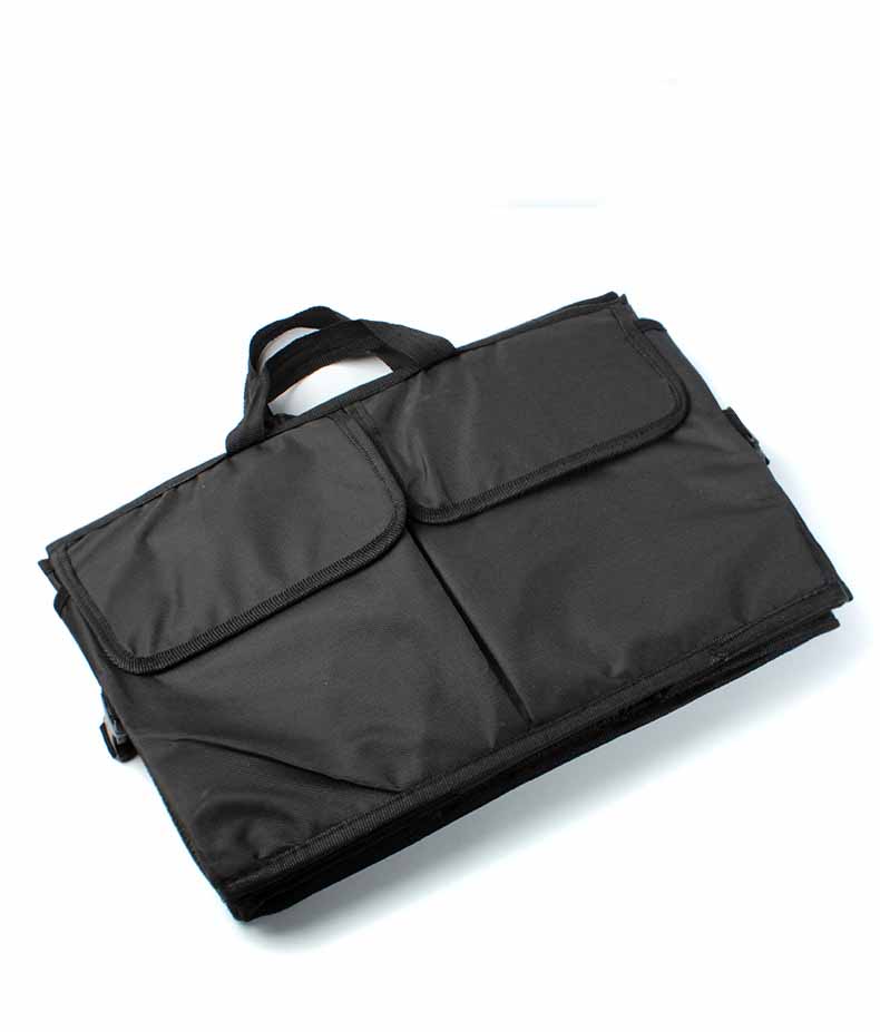 Składany Organizer do Bagażnika Samochodowego - Oxford - Duży - 56x40x26 cm - Czarny