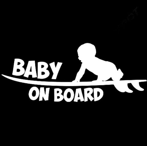 Naklejka Samochodowa Baby on Board - Ostrzegawcza Naklejka z Dzieckiem