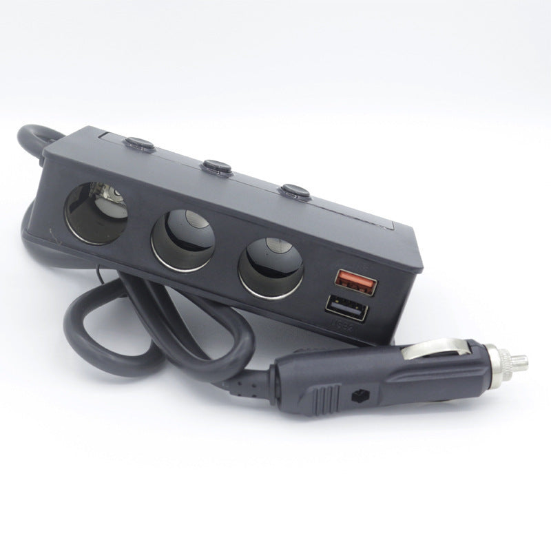 Rozdzielacz Zapalniczki Samochodowej 3w1 - Ładowarka Samochodowa QC3.0 - Wysoka Moc - USB