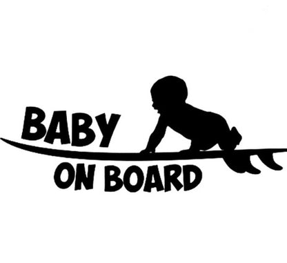 Naklejka Samochodowa Baby on Board - Ostrzegawcza Naklejka z Dzieckiem