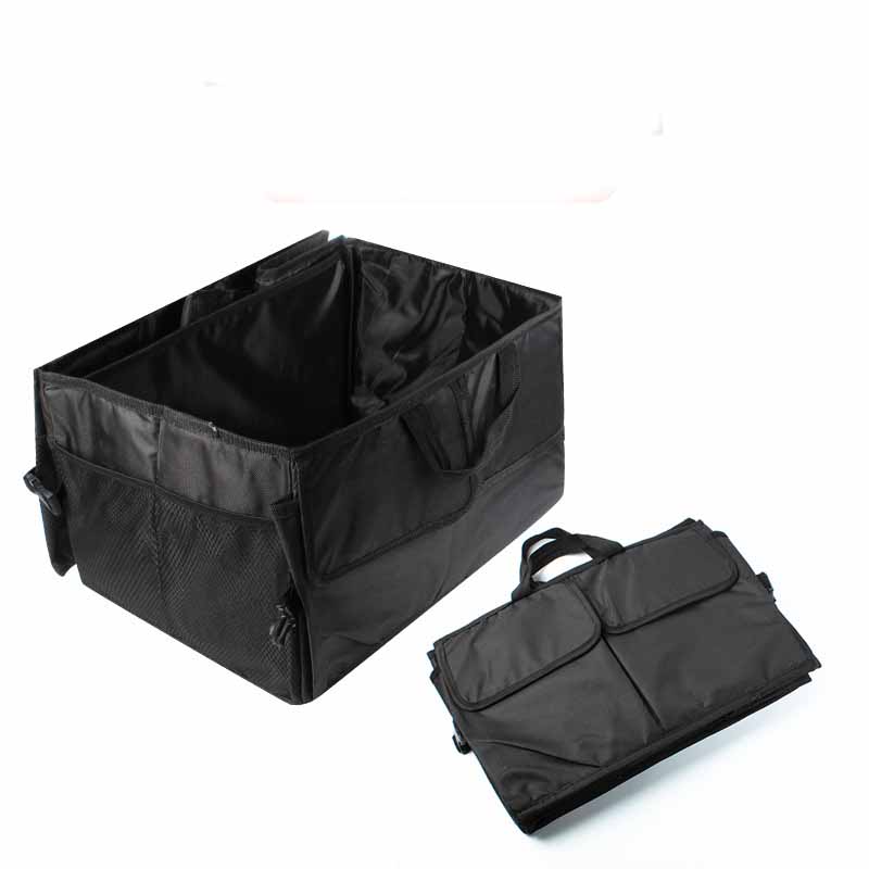 Składany Organizer do Bagażnika Samochodowego - Oxford - Duży - 56x40x26 cm - Czarny