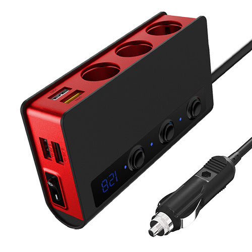 Rozdzielacz Zapalniczki Samochodowej 3w1 - Ładowarka Samochodowa QC3.0 - Wysoka Moc - USB