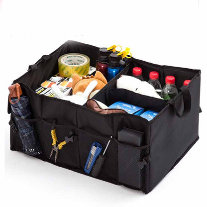Składany Organizer do Bagażnika Samochodowego - Oxford - Duży - 56x40x26 cm - Czarny